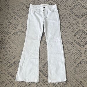 White Flared Women's Jeans (High Quality Material) Medium!
